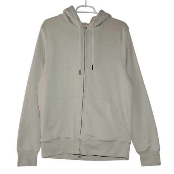 Goodfellow & Co Mens Cotton Blend Hooded Zip-Up Jacket Beige, Size M. NWT. - Picture 1 of 6